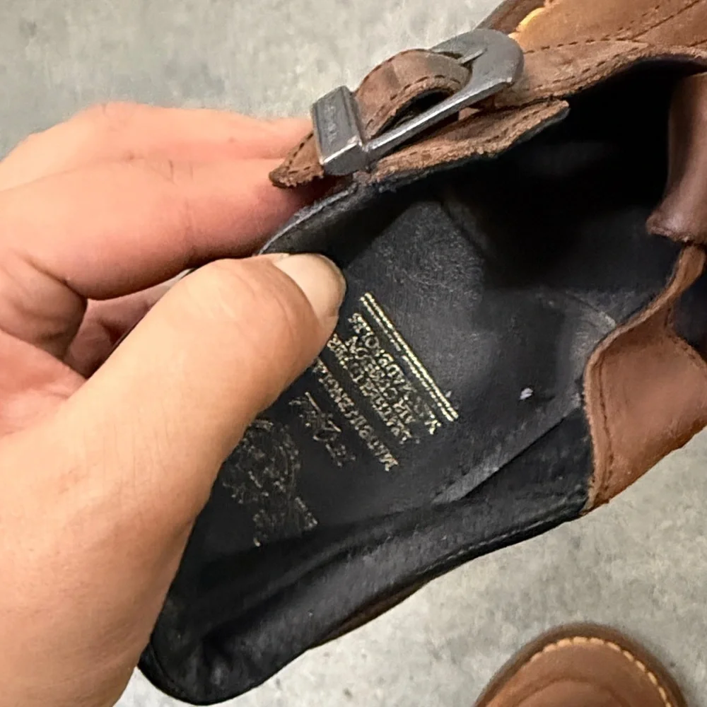 Dr. Martens Rare Vintage Brown Leather Buckle Loafers